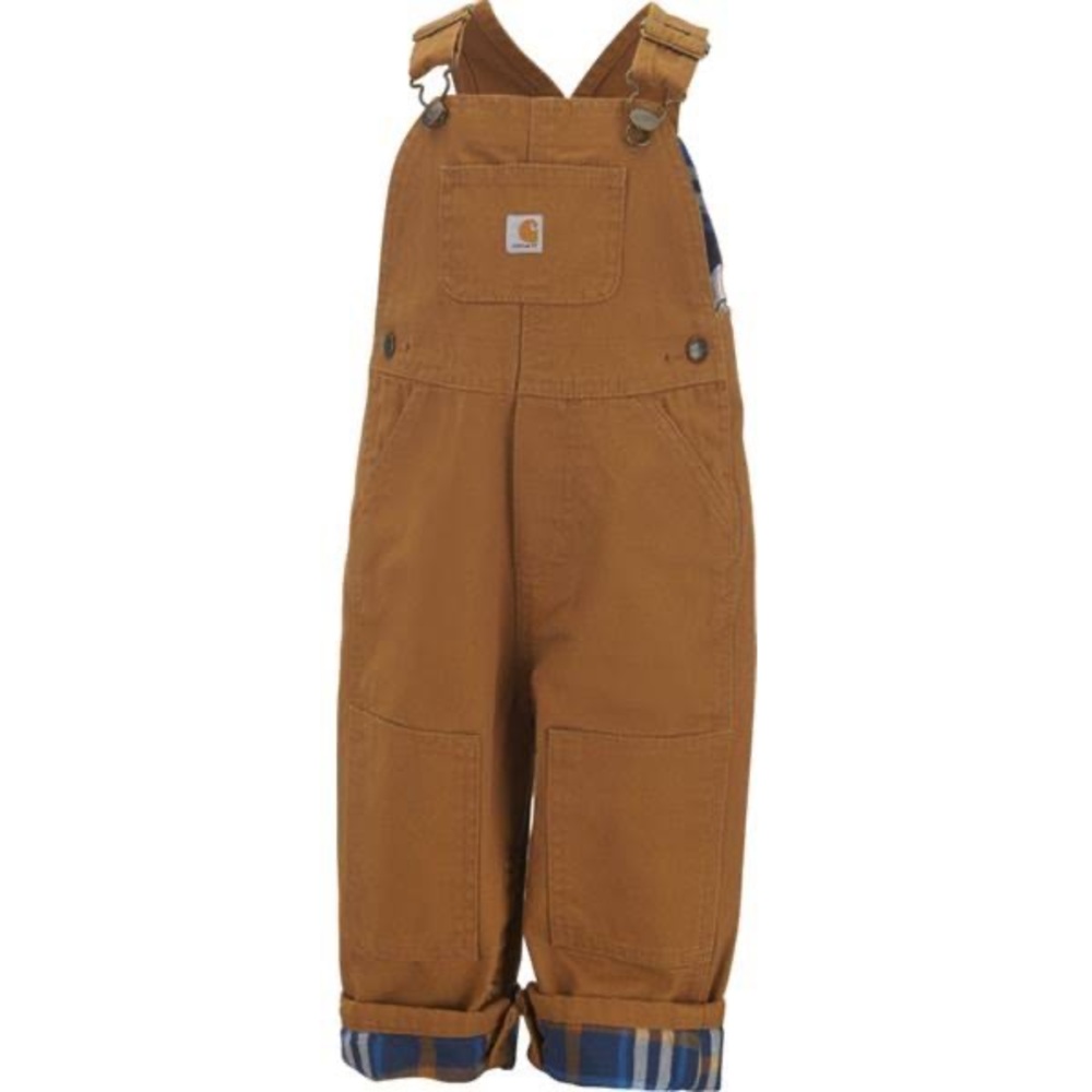 Carhartt Baby Boys' Canvas Overall Flannel Lined - 3T